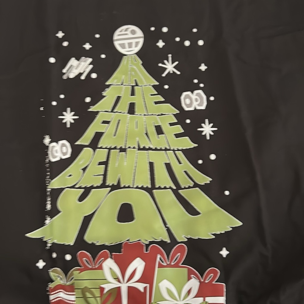 NWT Black MEN 2XL T-shirt RICH IN COLOR, May the force be with you Christmas 🎄